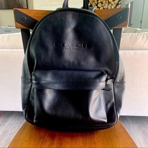Coach all leather backpack